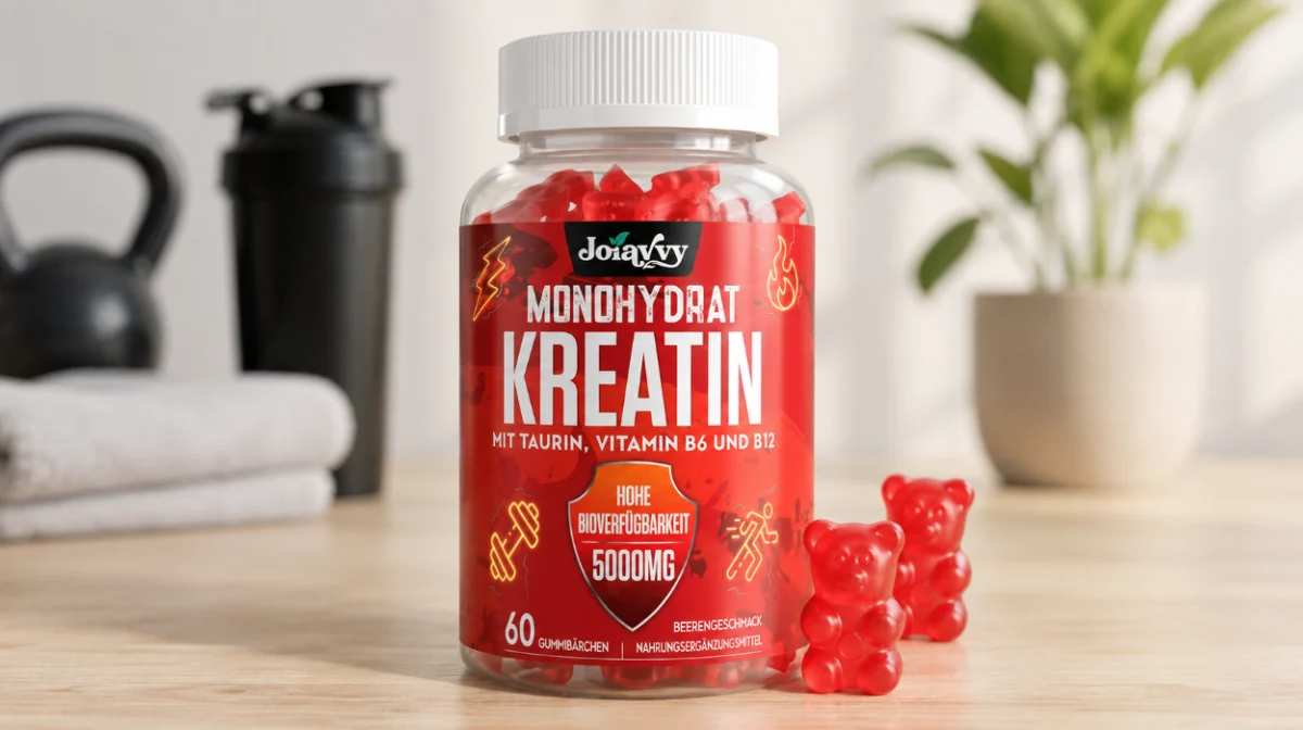 Adiós polvos, hola ositos: Ricas gominolas veganas de creatina Joiavvy (5000 mg por dosis) con sabor a bayas por sólo 20,51€ (-15%)