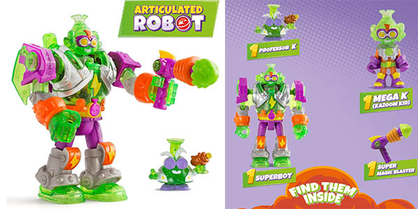 Robot articulado Superthings Superbot Mega-K con accesorios por solo 10€ (44% de descuento)