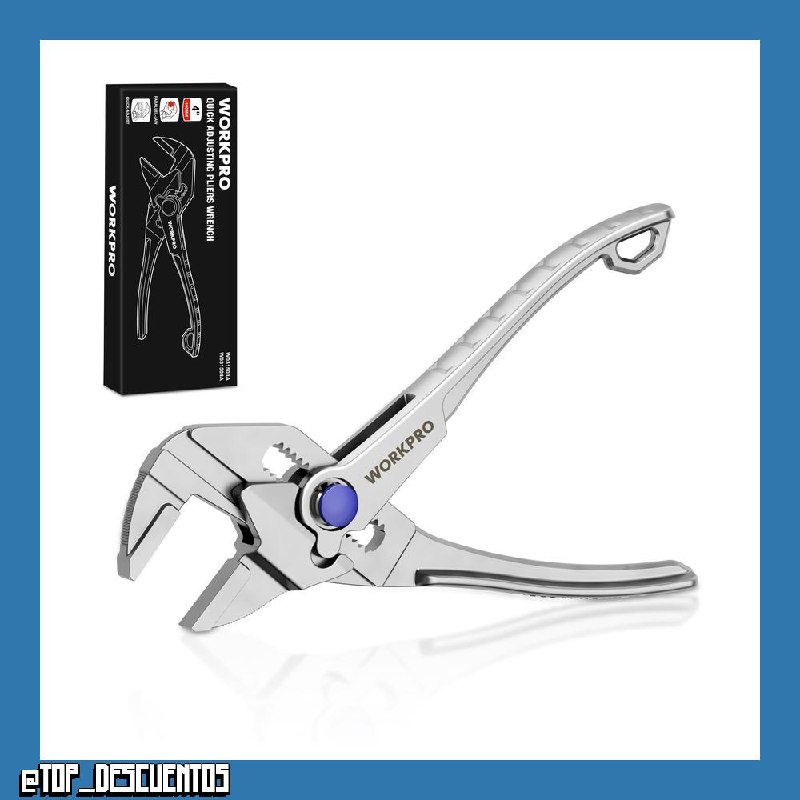 WORKPRO Alicate Llave Ajustable 100mm, Apertura Máx. 20mm