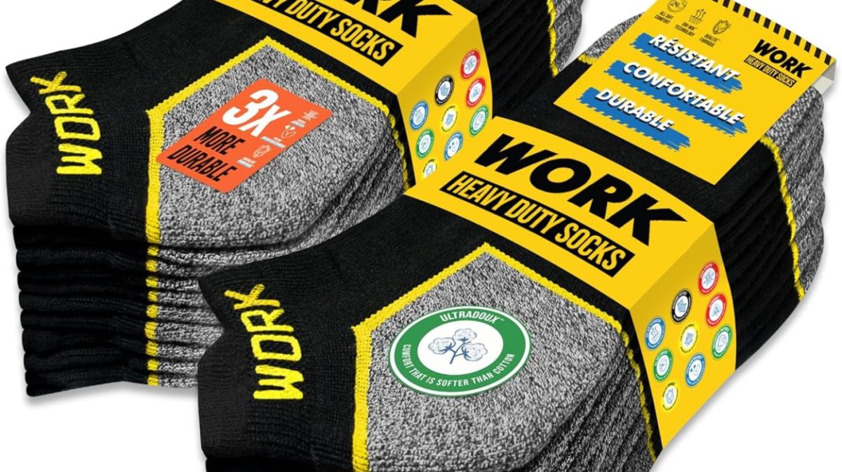 Pack x10 pares de calcetines tobilleros para hombre SOXCO de trabajo con tecnología DRI-WIK y amortiguación por sólo 14,24€ (-21%)