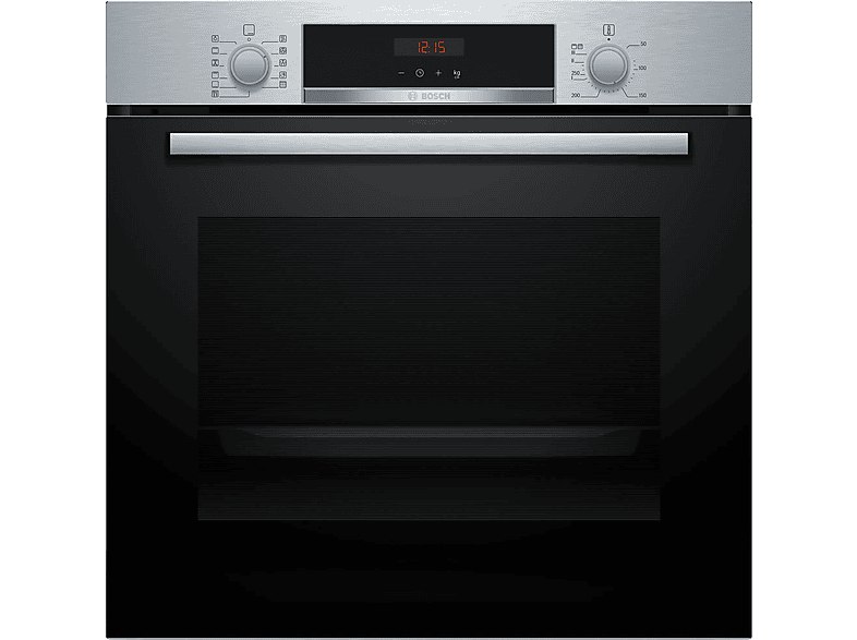 Bosch - Horno HBA574ES3, Multifunción, Pirolítico, 71 l, 59.4 cm, HotAir 3D, Asi