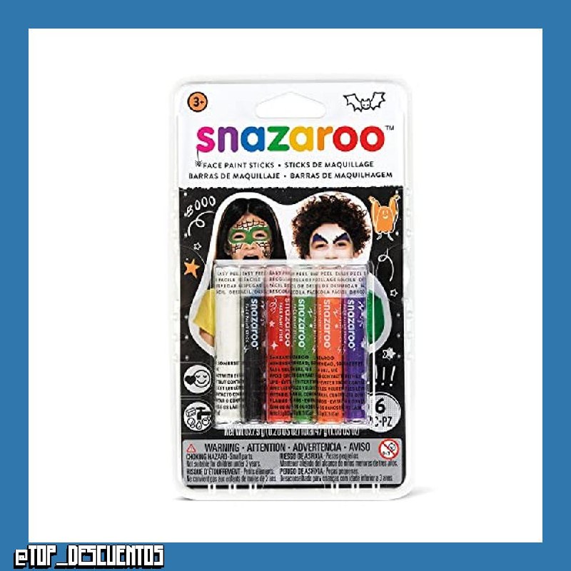 SNAZAROO BARRAS DE MAQUILLAJE HALLOWEEN X6