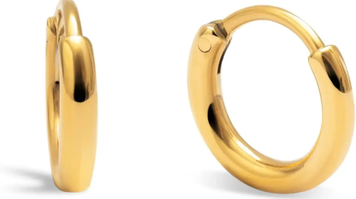 Pendientes de aro Singularu Maria M. en acero con baño de oro de 18 Kt para mujer por sólo 8,33€ (-40%)