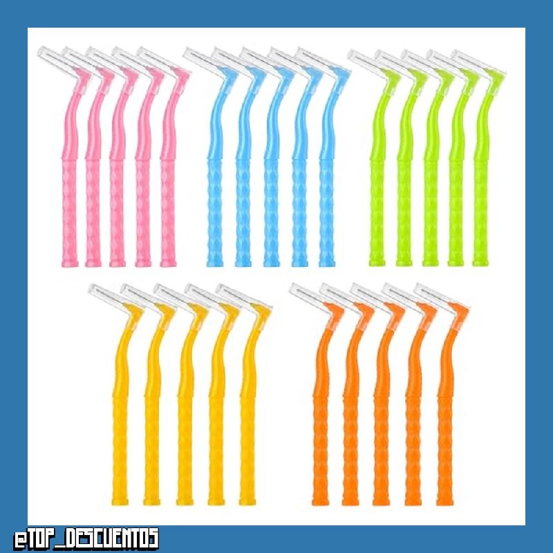 50 Piezas Cepillos Interdentales, Cepillos Interdentales en forma de L con Caja de Almacenamiento, Impieza Dental Cuidado Bucal, Previene y Elimina la Placa Bacteriana
