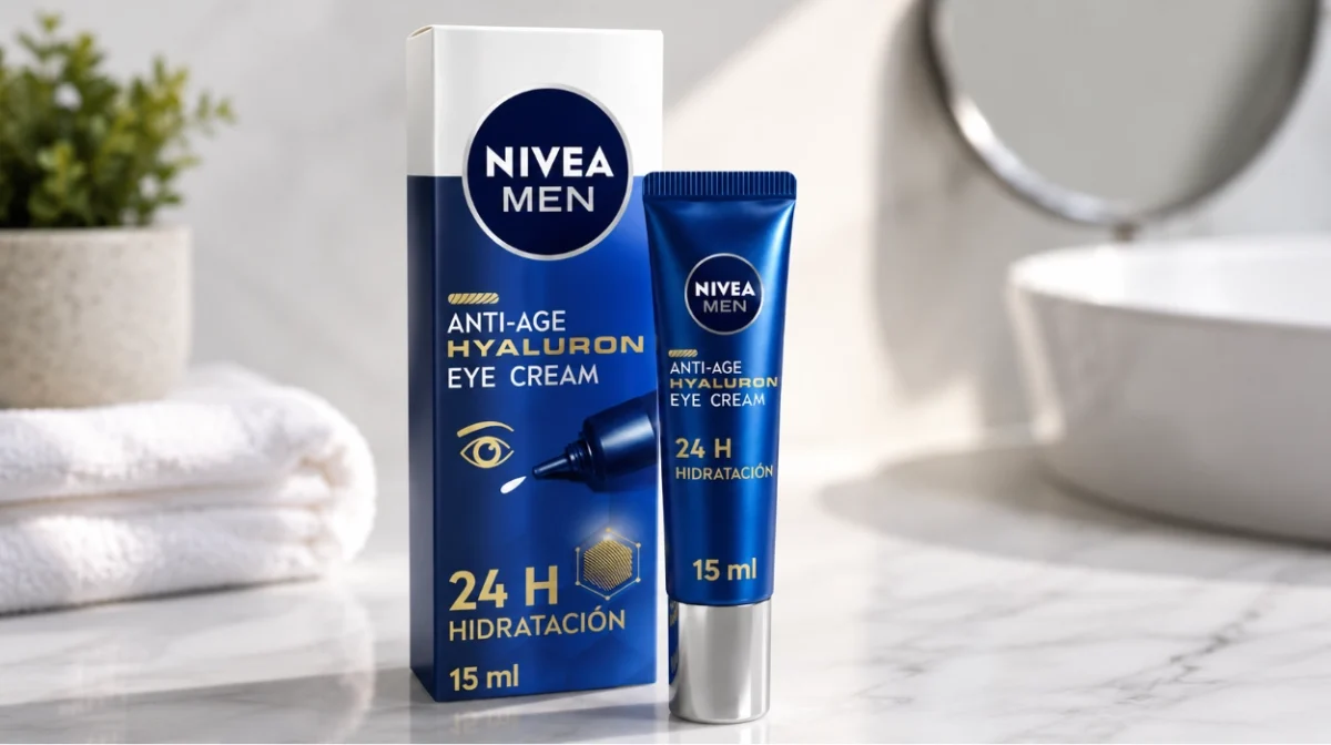 Pack x2 Contorno de ojos Nivea Men Hyaluron con ácido hialurónico antiedad para hombre por sólo 14,98€ con -50% en 2ª unidad (-33%) ¡7,49€ cada uno!