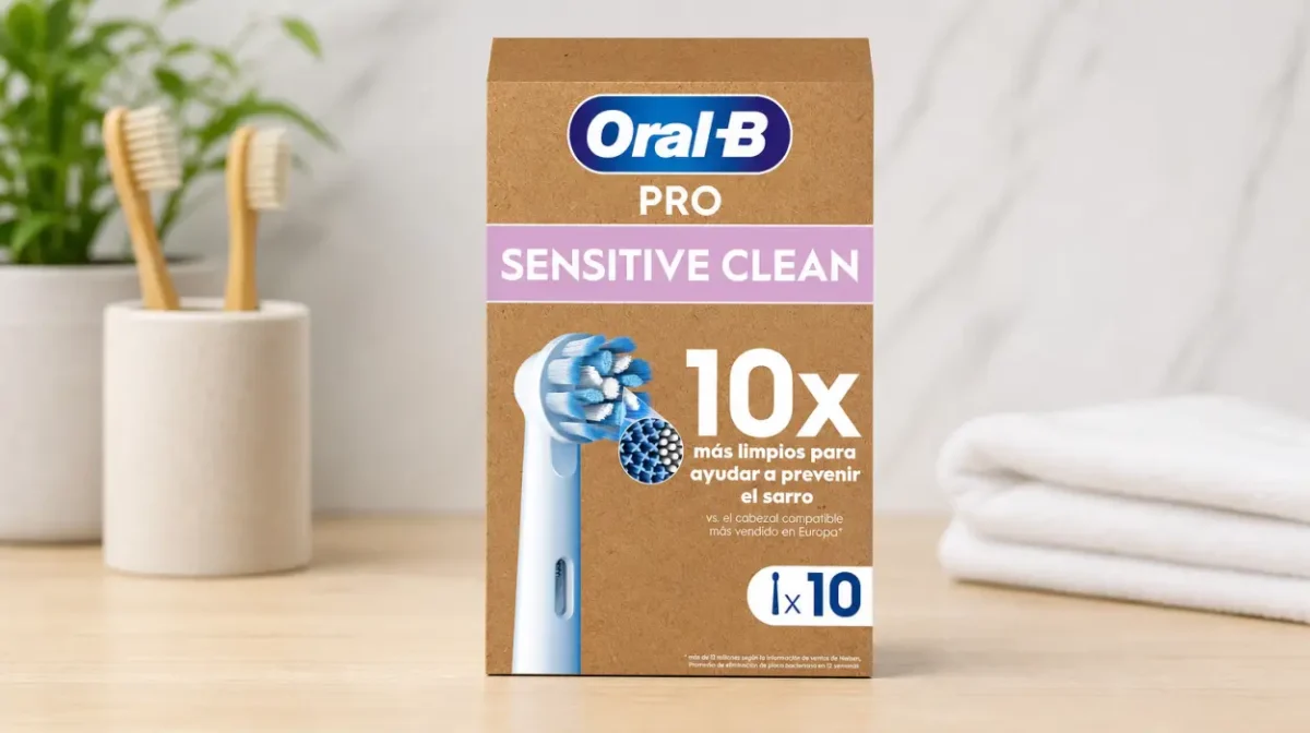 Pack de 10 Cabezales de recambio Oral-B Sensitive Clean para encías sensibles por sólo 24,89€ (-43%)