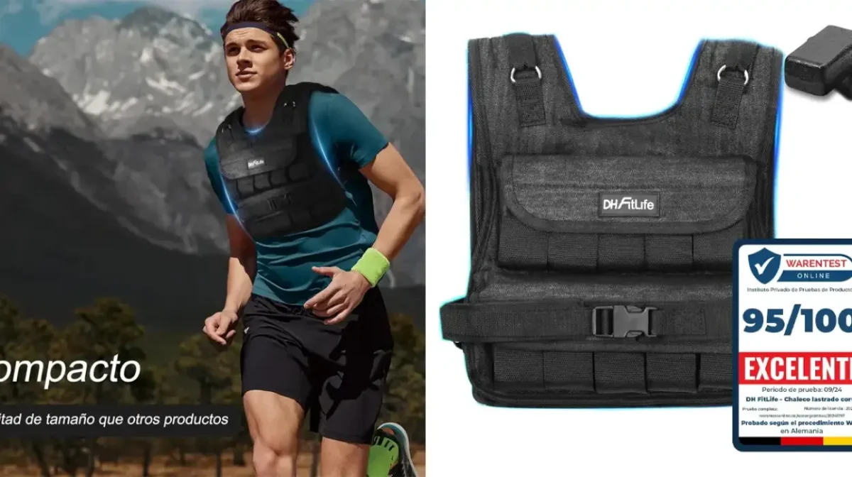Chaleco lastrado ajustable DH FitLife de 20 kilos por sólo 84€ con envío gratis (-15%)