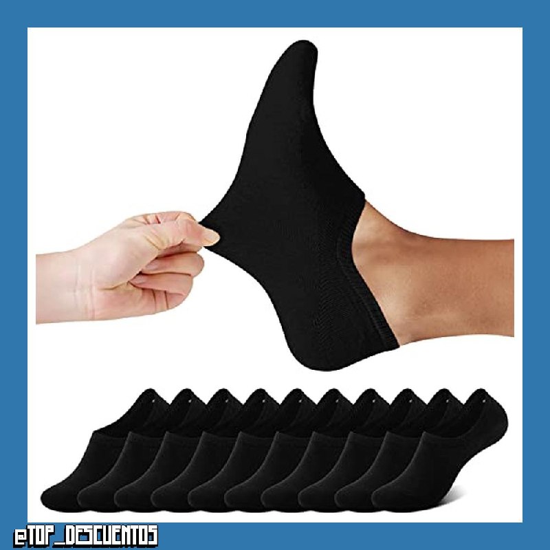 FALARY 10 Pares Calcetines Invisibles Hombre Mujer Verano Calcetines Tobilleros