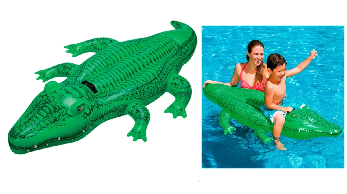 Diversión garantizada para los peques con el cocodrilo hinchable Intex con asa resistente por sólo 7,99€ (20% de descuento)