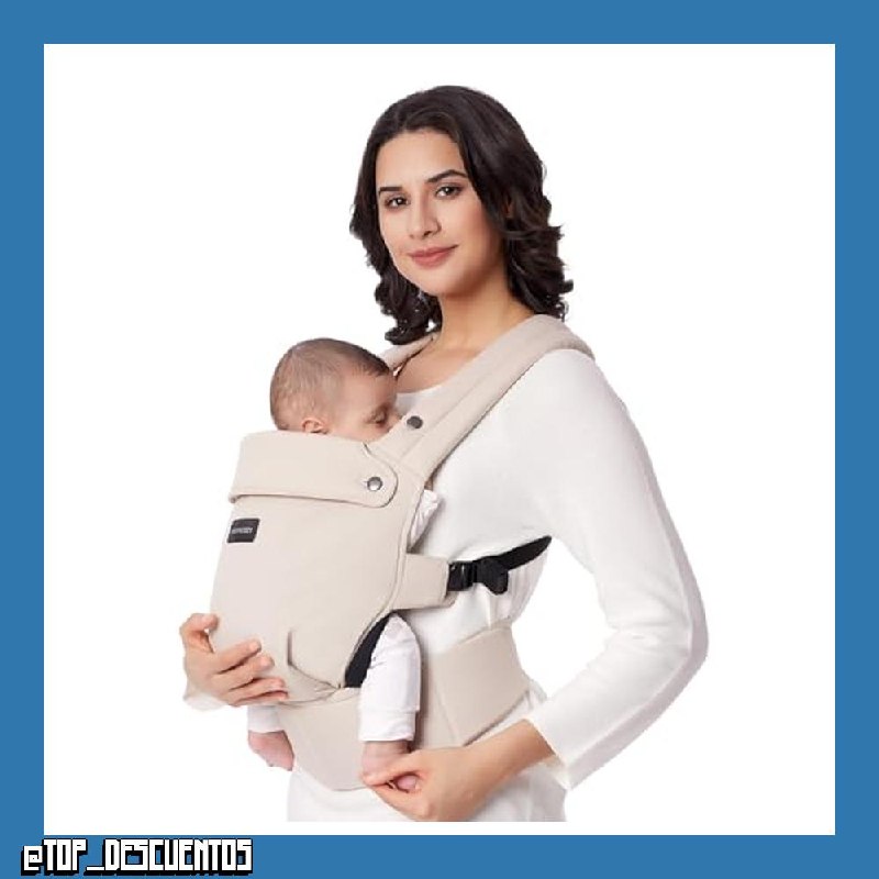 Momcozy Mochila Portabebés Ergonómica, Cómoda y Ligera | para Bebés 3–24 Meses, Fácil de Poner, Soporte Lumbar Mejorado, Manos Libres