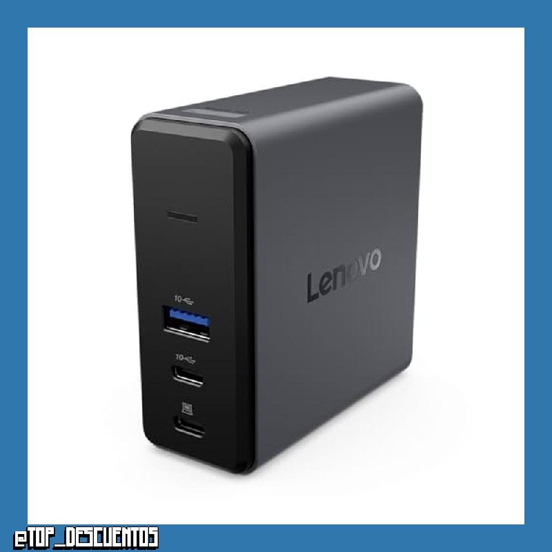 Lenovo Dock GAN (1 x HDMI 2.1, 1 x Lector de Tarjetas TF, Módulo GAN de 65 W Integrado, 1 x USB-A, 1 x USB-C, 1 x Carga Ascendente USB-C a NB) - Color Gris