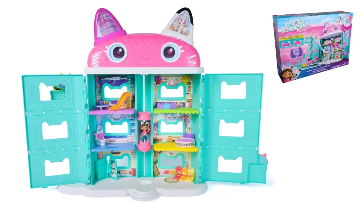 Casa de muñecas de Gabby con figura y 16 accesorios, inspirada en la película  por sólo 48,49€ con envío gratis (39% de descuento)