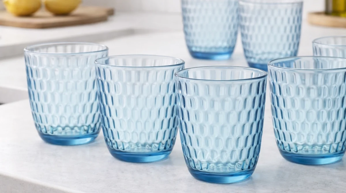 Renueva tu mesa con este juego de 12 vasos de cristal turquesa Bormioli Rocco por menos de 12€ (-52%) ¡Sólo 0,99€ cada uno!