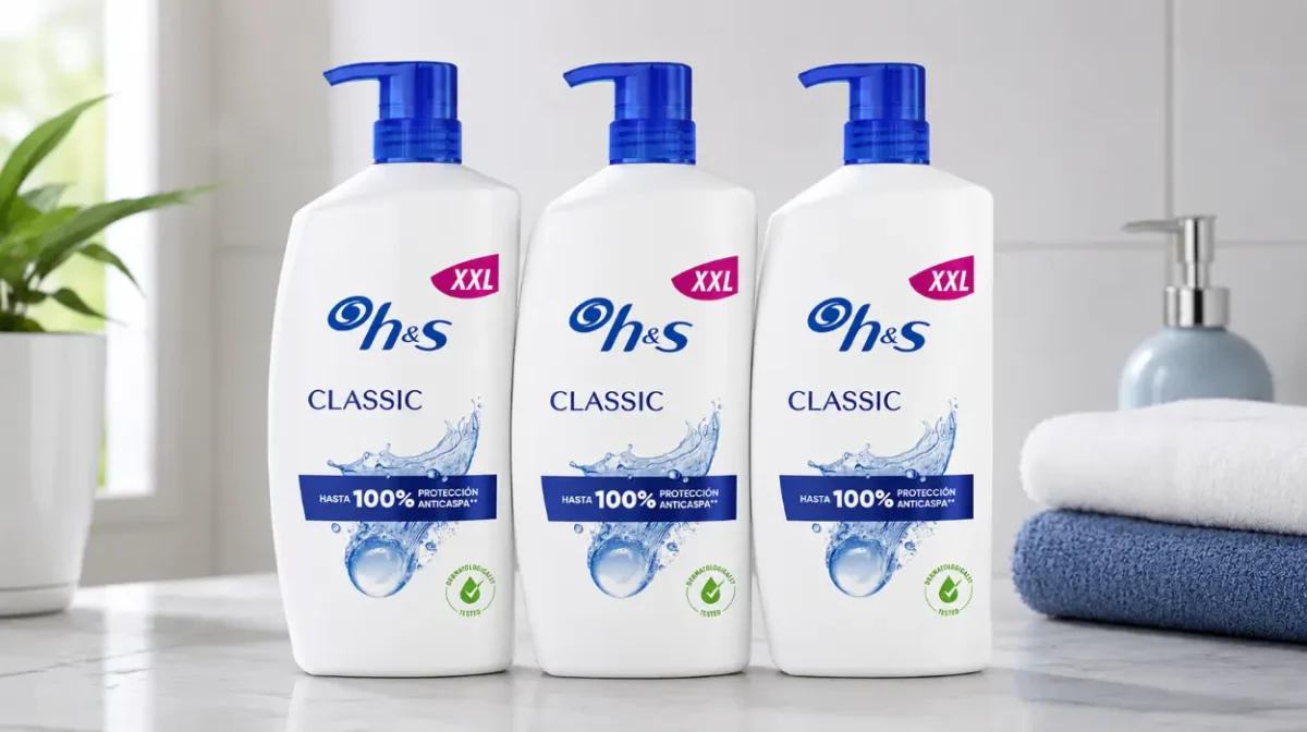 Pack x3 Champú anticaspa H&S Classic con dispensador de 1L por sólo 19,56€ (-50%)