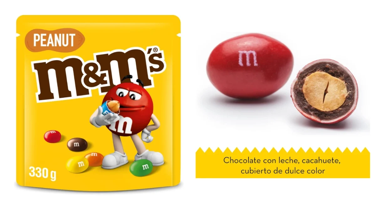 Pack x2 bolsas M&M's chocolate con leche y cacahuete de 330 g por sólo 7,40€ con -70% en 2ª unidad (-44%) ¡3,70€ cada una!