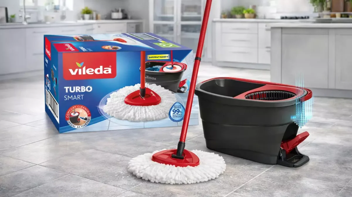 Fregona y cubo VILEDA Turbo Smart por sólo 19,23€ con cupón y envío gratis (-39%)
