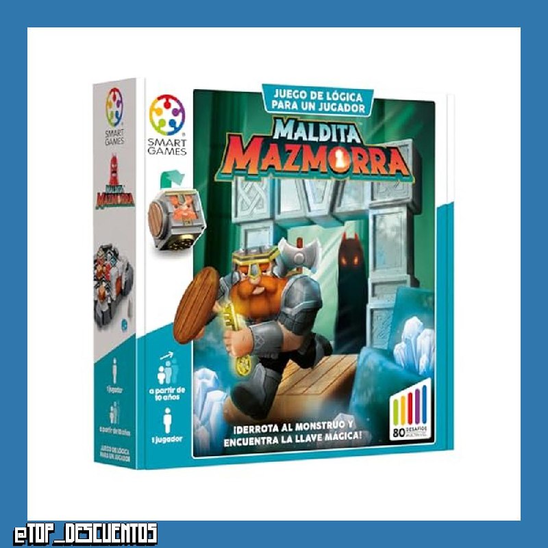 SmartGames - Maldita Mazmorra | Rompecabezas Niños Y Rompecabezas Adultos | Juegos Educativos 7 Años O Más para 1 Jugador | Juegos Niños 7 Años O Más con 80 Desafíos