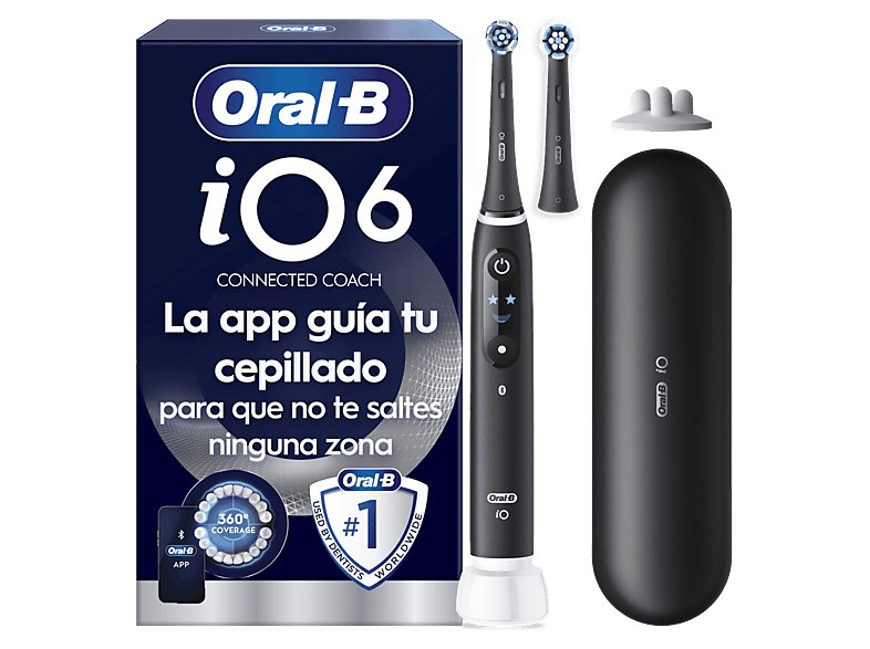 Oral-B - Cepillo eléctrico iO 6S, 5 modos, Seguimiento con app, Pantalla interac