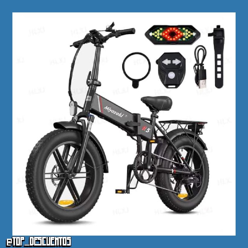 Bicicleta eléctrica plegable para adultos, cuadro de aluminio ligero, motor sin escobillas, batería extraíble, bicicleta eléctrica con neumáticos gruesos de 20"X4.0", frenos hidráulicos de aceite, ped