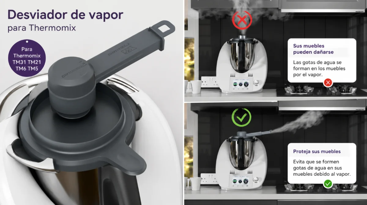 Desviador de vapor para Thermomix, protege tus armarios de la humedad por sólo 11,67€ con cupón (-35%)