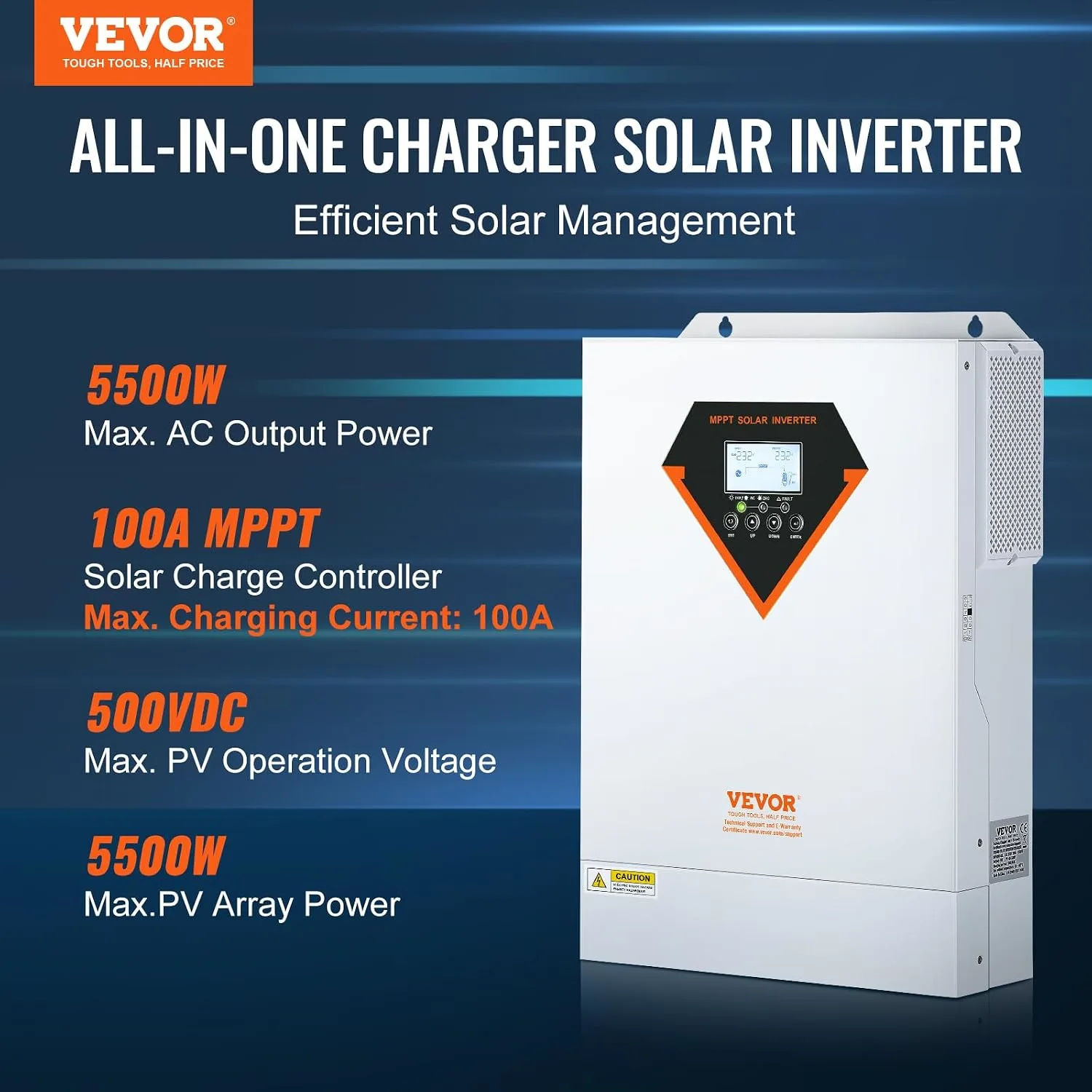 VEVOR Inversor Híbrido de 5500W por 303,65€ en Amazon