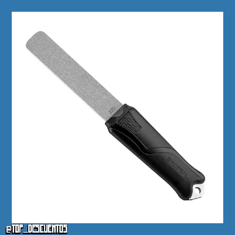 SHARPAL 120N Piedra De Afilar Diamantada Con Doble Grano Para Afilar Cuchillos De Caza, Cuchillos Para Actividades Al Aire Libre Y Herramientas De Jardín, 220/600 (Extra Grueso/Fino)
