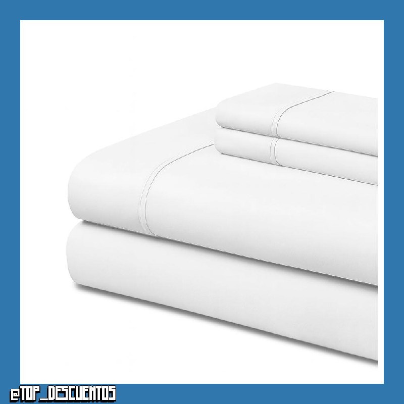 EasyCosy Juego Sábanas 4 Piezas Bies Cama 150 Microfibra Blanco