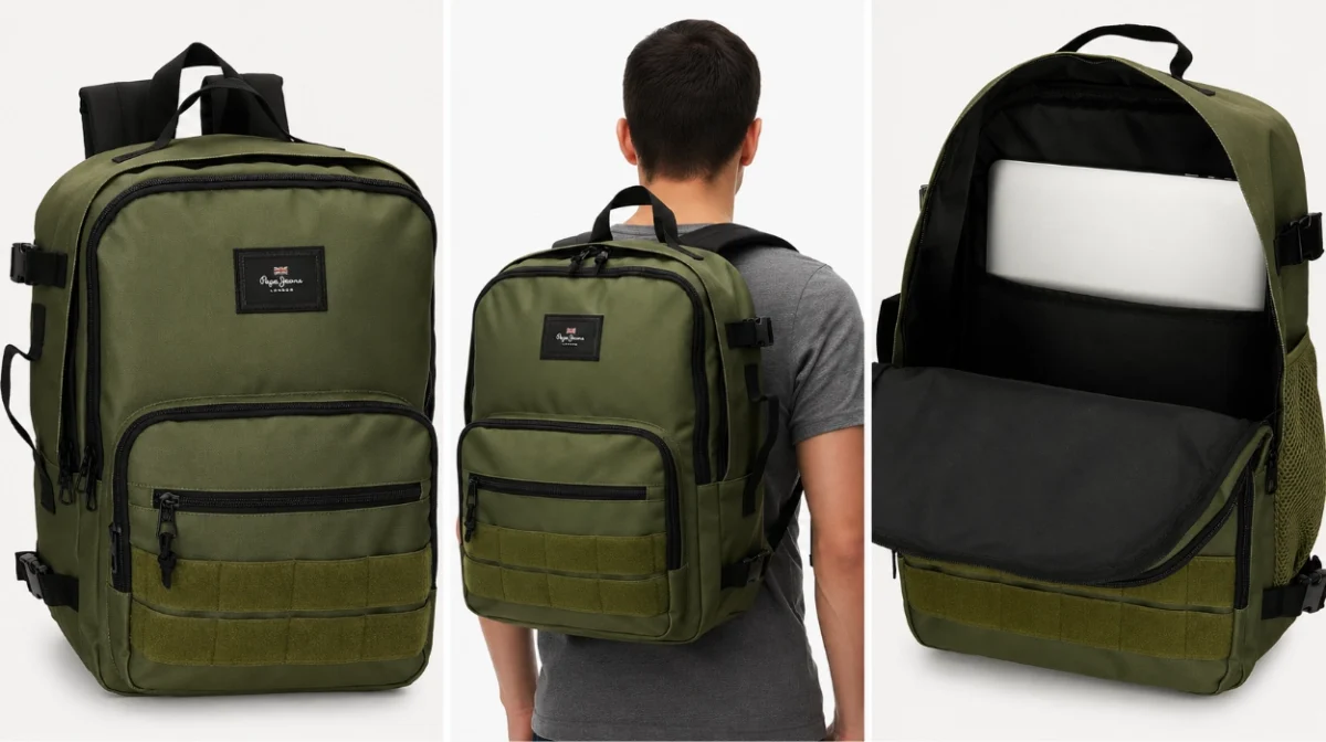 Mochila de cabina Pepe Jeans Aris Evergreen de gran capacidad por sólo 37,89€ con envío gratis (37% de descuento)