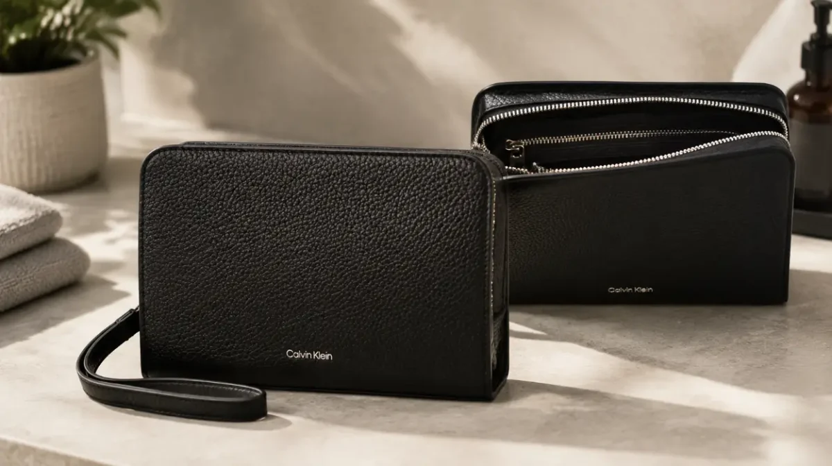 Neceser Calvin Klein para hombre con asa de transporte y diseño minimalista por sólo 33,55€ con envío gratis (-52%)