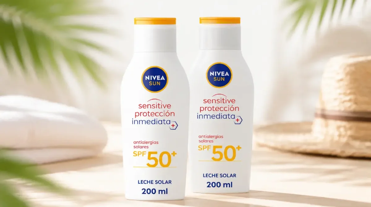 Pack x2 Protector solar Nivea Sun Sensitive 50+ para piel sensible de 200 ml por sólo 15,82€ con descuento (-47%)