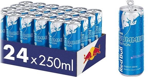 Pack x24 Red Bull Summer Edition Baya de Junio de 250 ml por sólo 24,31€ (-36%) ¡1,01€ cada lata!