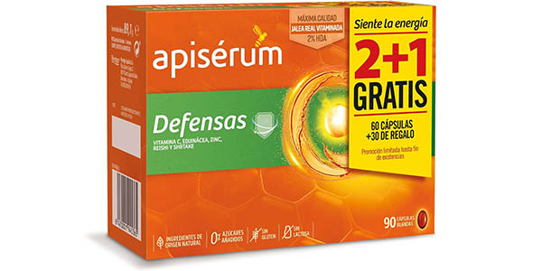Caja de 90 Cápsulas de Jalea Real Apisérum Defensas por sólo 20,84€ (-30%)