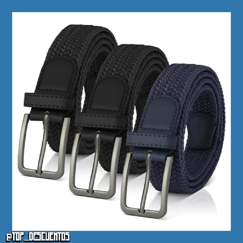 AUYAO Cinturón para Hombre Mujeres Unisex, Trenzado Elástico Cinturón
