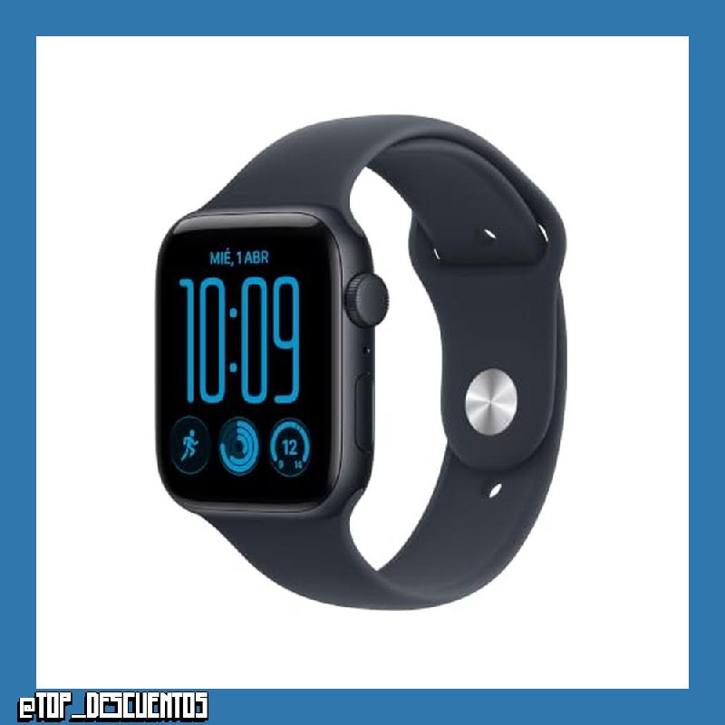 Apple Watch SE 3 GPS 44 mm, Caja de Aluminio en Color Medianoche
