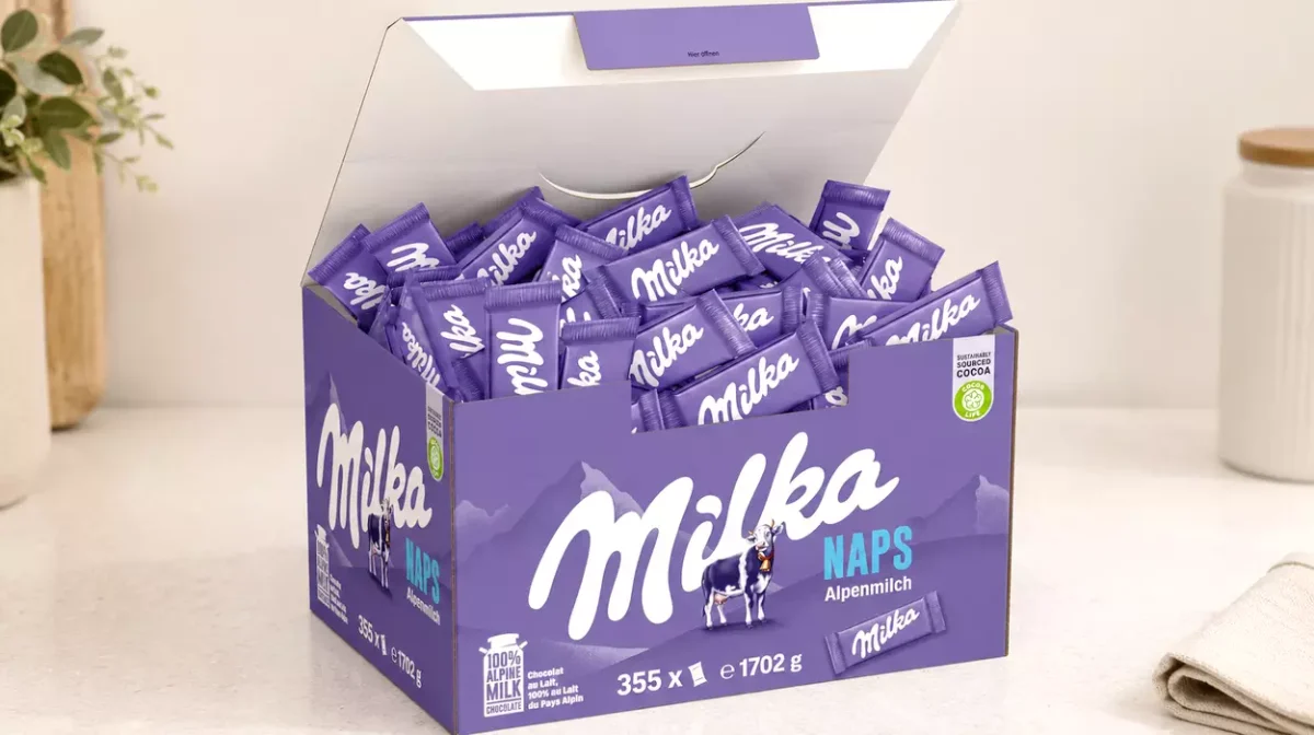 Caja x355 Chocolatinas Milka Naps de chocolate con leche de 1,7 kg por sólo 21,50€ (50% de descuento)