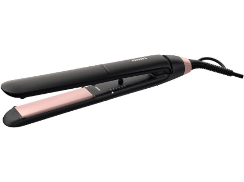 Philips - Plancha de pelo BHS378/00, Cerámica, Cuidado iónico, 230 °C, Negro Ros