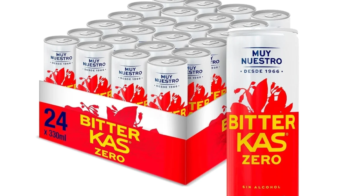 Pack x24 latas Bitter KAS Zero de 330 ml por sólo 15,84€ con descuento (-45%) ¡0,66€ la lata!