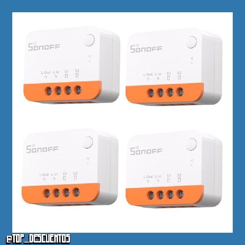 SONOFF ZBMINIL2 Interruptor Inteligente Zigbee, sin Neutro, 2 Vías, Compatible con Alexa y Google Home, 4 Uds