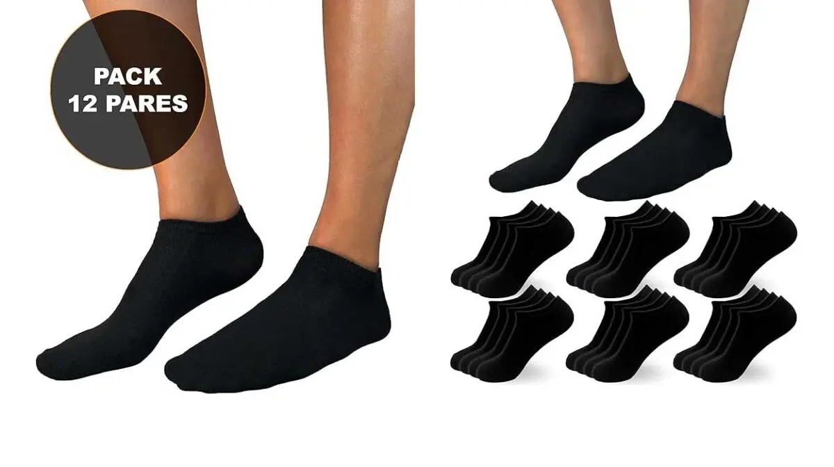 Pack de 12 pares de calcetines tobilleros Divabonna unisex a 1€ cada par ¡TOP ventas!