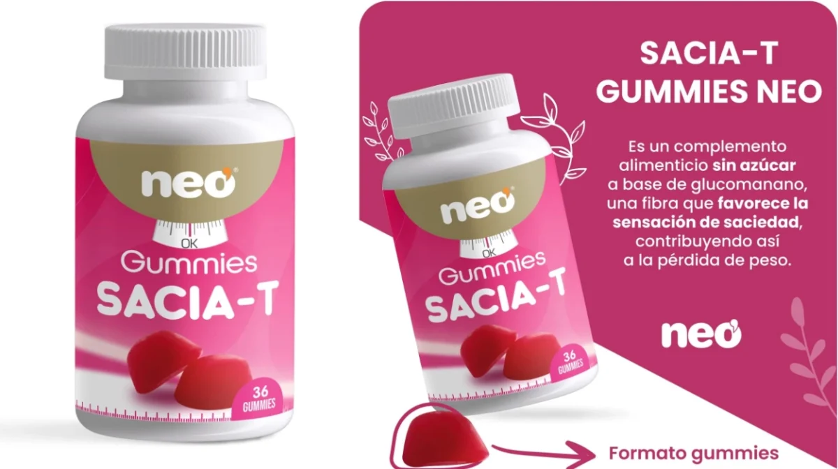 Gominolas Neo Sacia-T con glucomanano para controlar el apetito por sólo 8,23€ (-39%)