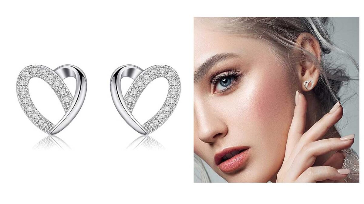 Pendientes de corazón Jewlldeen “Me gustas” de plata de ley 925 por sólo 10,39€ con cupón (-45%)