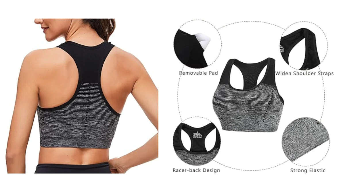 Cómoda y segura en el gym con este sujetador deportivo Sykooria con almohadillas extraíbles por sólo 10,99€ (-21%)