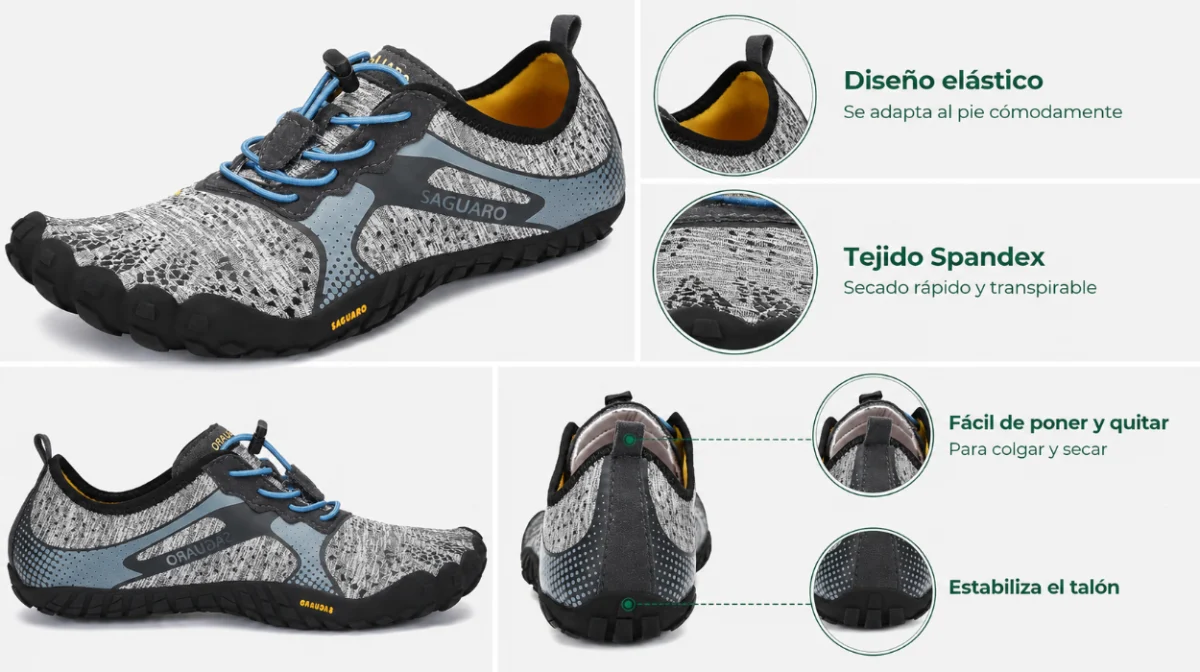 Zapatillas minimalistas SAGUARO Barefoot unisex con suela Zero Drop y Wide Toe Box por sólo 28,49€ (-34%)