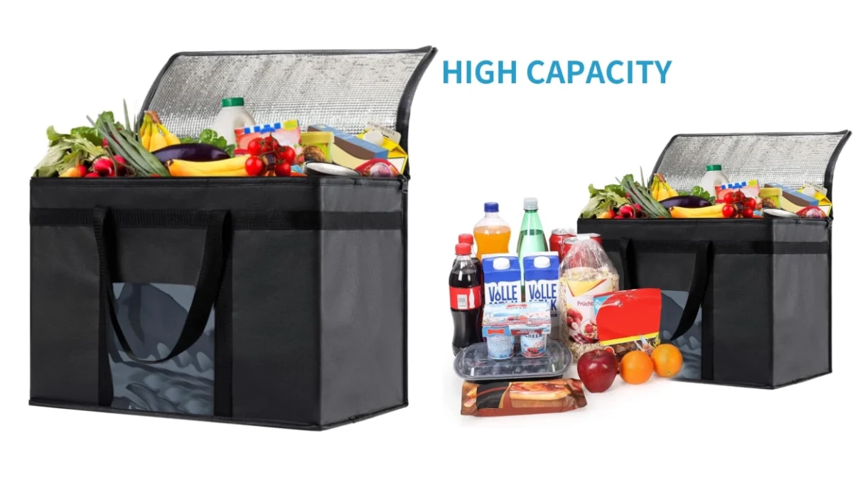 Bolsa isotérmica plegable grande con compartimento térmico para conservar alimentos y bebidas por sólo 10,79€ con cupón (-28%)
