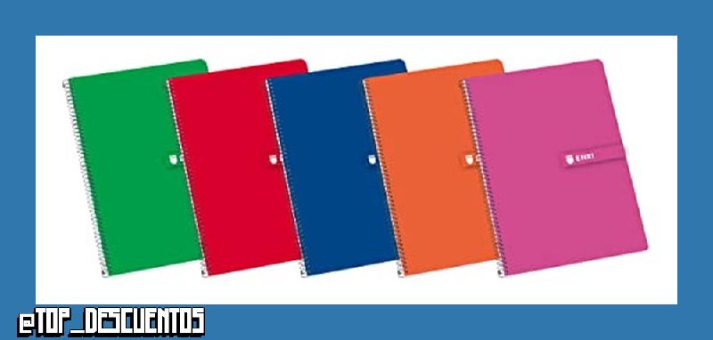 Enri Cuaderno (A4), tapa dura, 80 hojas de cuadrícula de 4 x 4, surtido aleatorio, 1 unidad