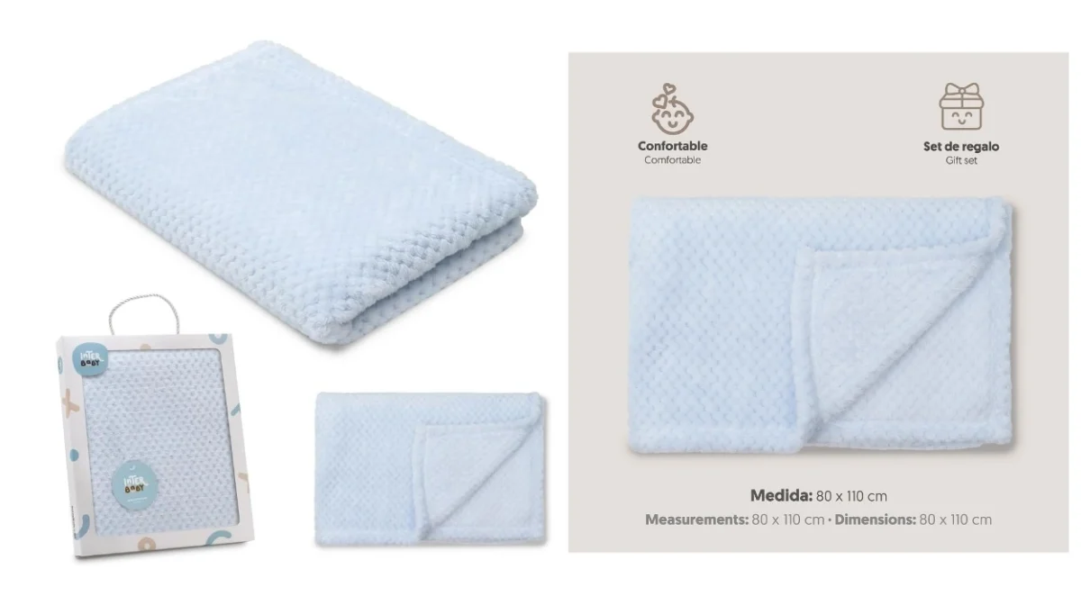 Cálida y versátil, la manta Interbaby para bebés es ideal para cuna y carrito por sólo 5,59€ (42% de descuento)