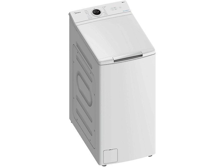 Lavadora carga superior - Midea MF100T80B/W-ES, 8 kg, 1300 rpm, 15 programas, Di