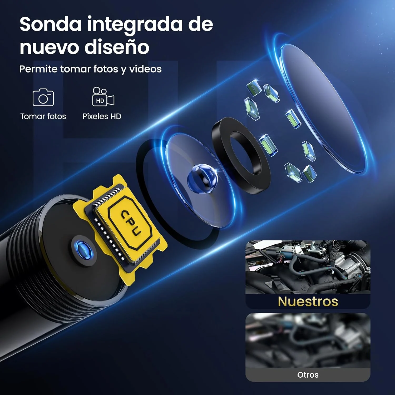 Maxpow Endoscopio Cámara de Inspección por 22,99€ en Amazon