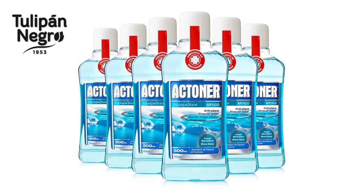 Pack de 6 enjuagues bucales Actoner Ártico de 500 ml por sólo 6,95€ (1,16€ cada uno)