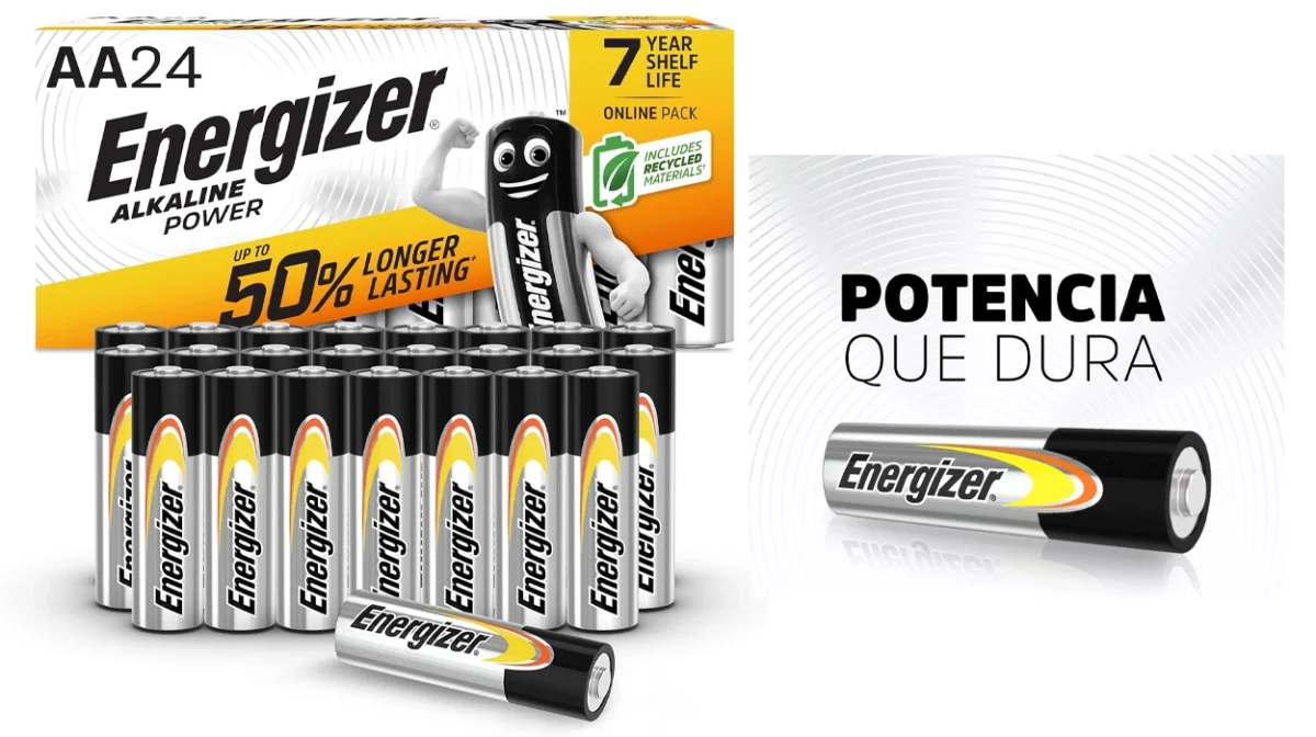 Pack de 24 pilas AA Energizer Alkaline Power por sólo 9,47€ (-39%) ¡0,39€ la pila!